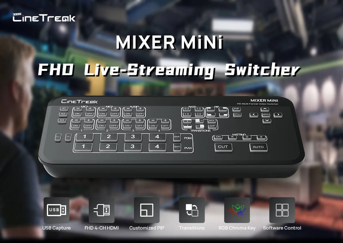 Bàn trộn video CineTreak Mixer Mini 4 – Livestream chuyên nghiệp - Ảnh 6 - Nam Long AV